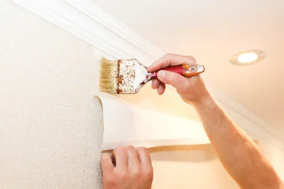 Pose de papier peint au Buis — revêtements muraux et toiles de verre